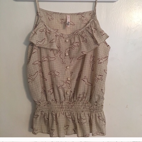 🔴SOLD!! Gift w/ Purchase! Peplum Cream Tank Top - Picture 5 of 14